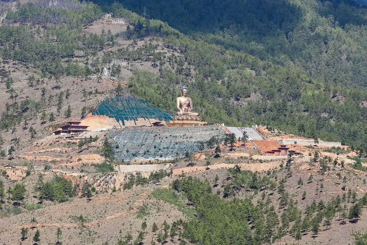 Giant Buddha Dordenma statue above Thimphu, Bhutan