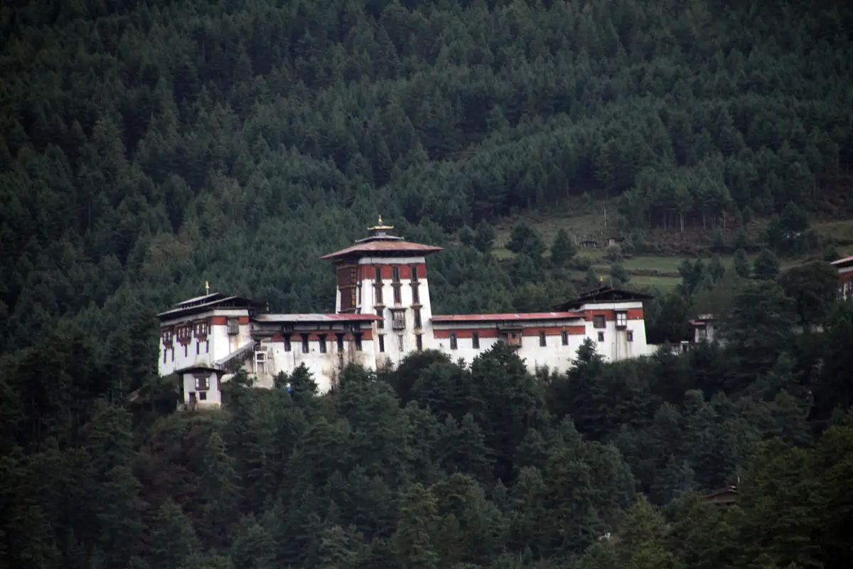 Jakar Dzong above the Bumthang valley, central Bhutan