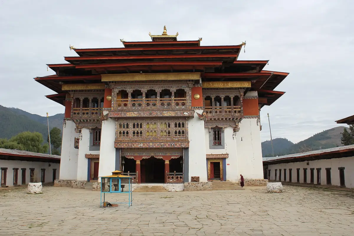 Gangtey Monastery overlooking the Phobjikha valley, Bhutan