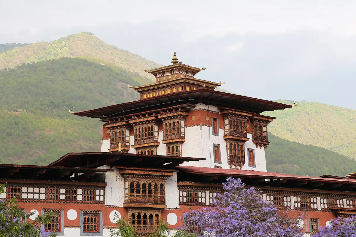 Punakha Dzong at the meeting of two rivers in Bhutan