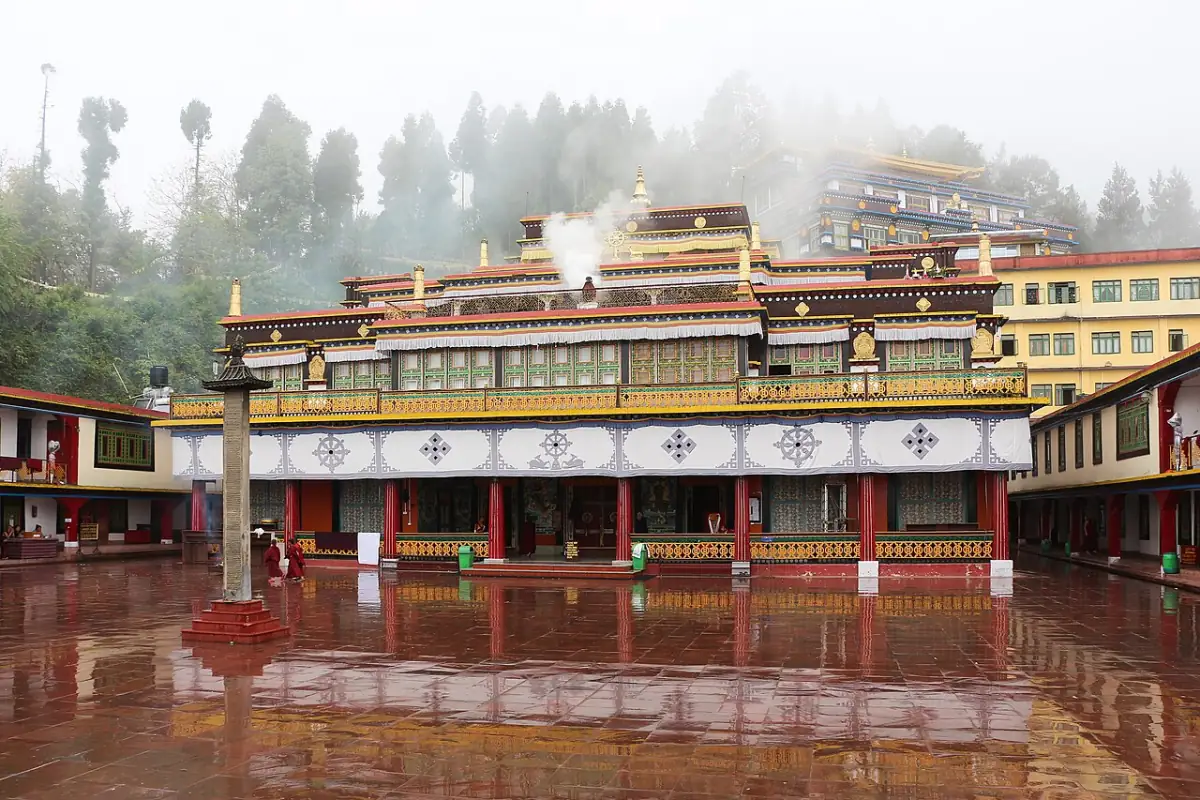 Rumtek Monastery near Gangtok, one of the largest monasteries in Sikkim